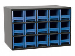 G2392 Bin Cab 15BlueDrwr Gray 11 H BlueDrwr