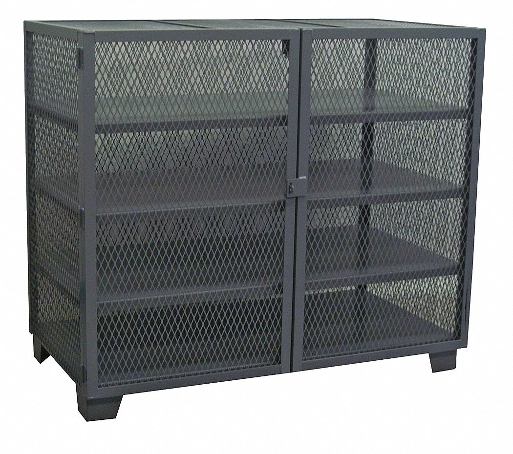 Shelving Cabinet 54 H 48 W Black