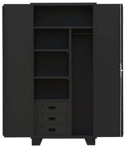 Combo Wrdrb/Drawer Cab 78 H 36 W Black