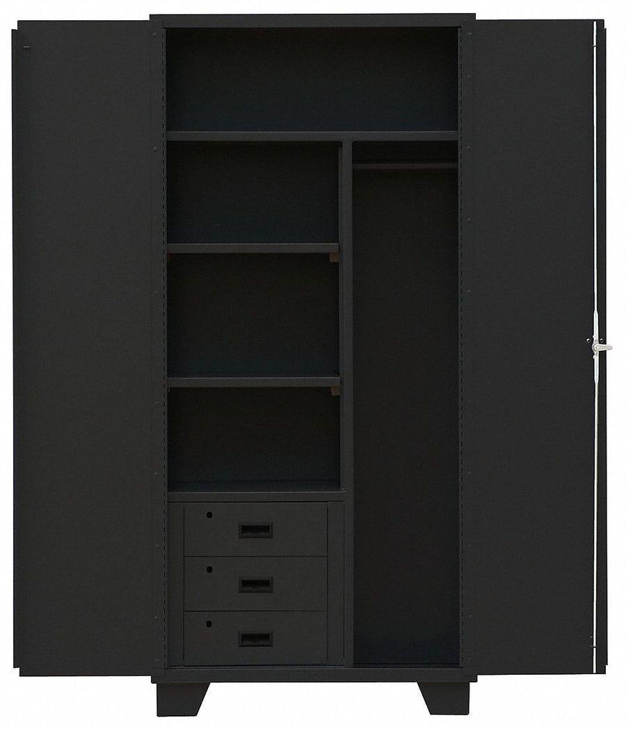 Combo Wrdrb/Drawer Cab 78 H 36 W Black