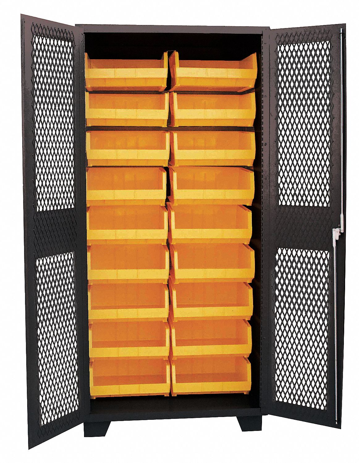 Bin Cabinet Louvered 78 H 36 W 24 D