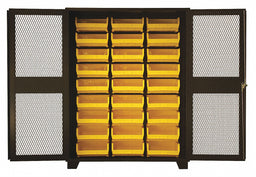 Bin Cabinet Louvered 78 H 60 W 24 D