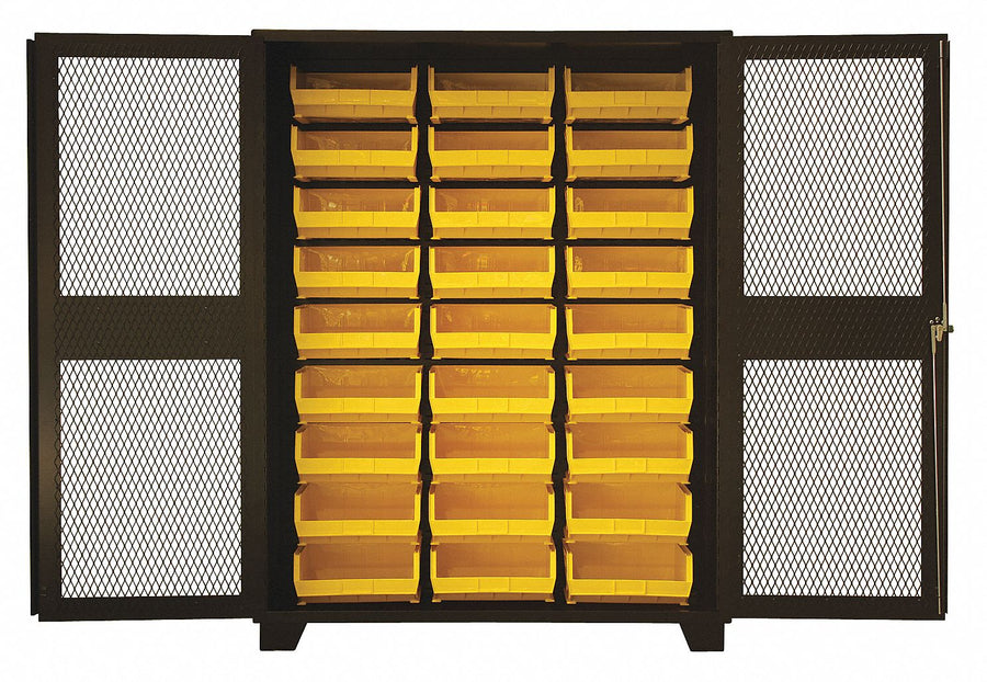 Bin Cabinet Louvered 78 H 60 W 24 D