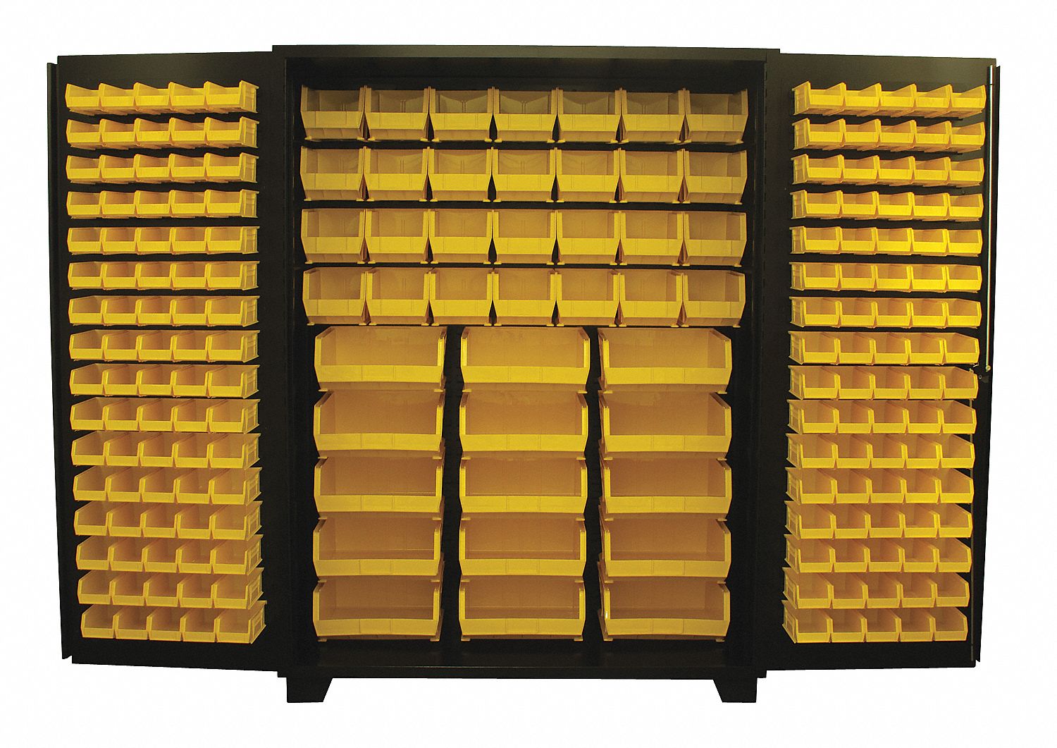 Bin Cabinet Louvered 78 H 60 W 24 D