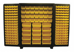 Bin Cabinet Louvered 78 H 60 W 24 D