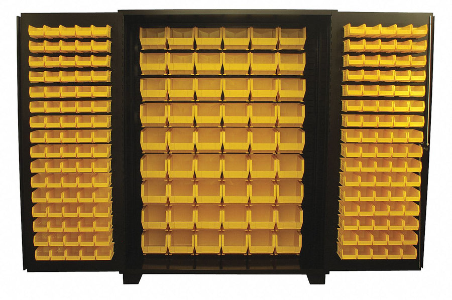 Bin Cabinet Louvered 78 H 60 W 24 D