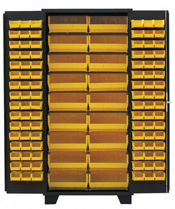 Bin Cabinet Louvered 78 H 36 W 24 D