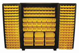 Bin Cabinet Louvered 78 H 60 W 24 D