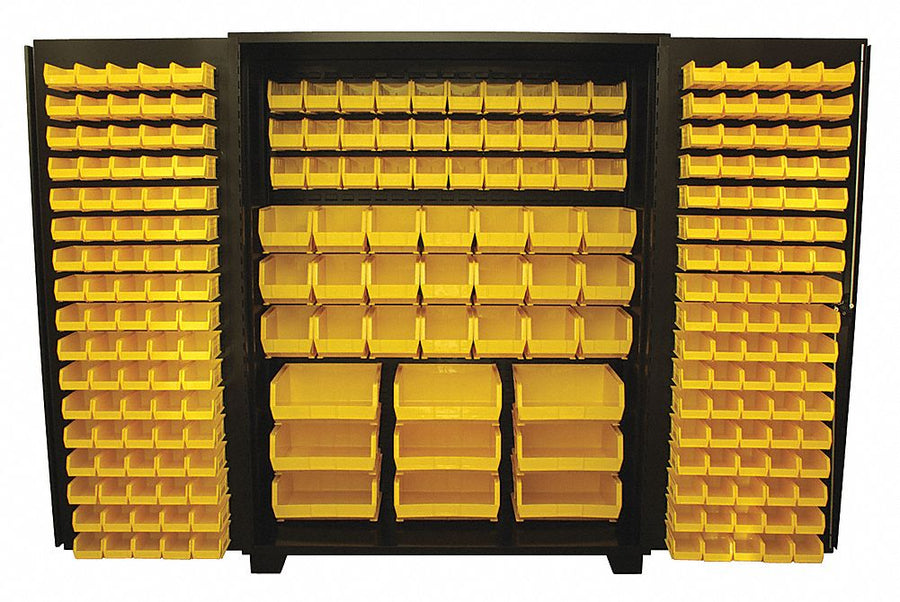Bin Cabinet Louvered 78 H 60 W 24 D