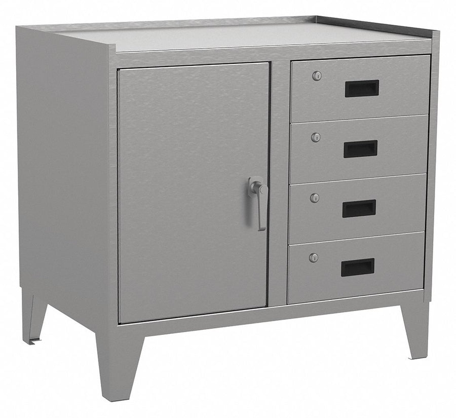 Combo Drawer Cabinet 34 H 36 W Gray