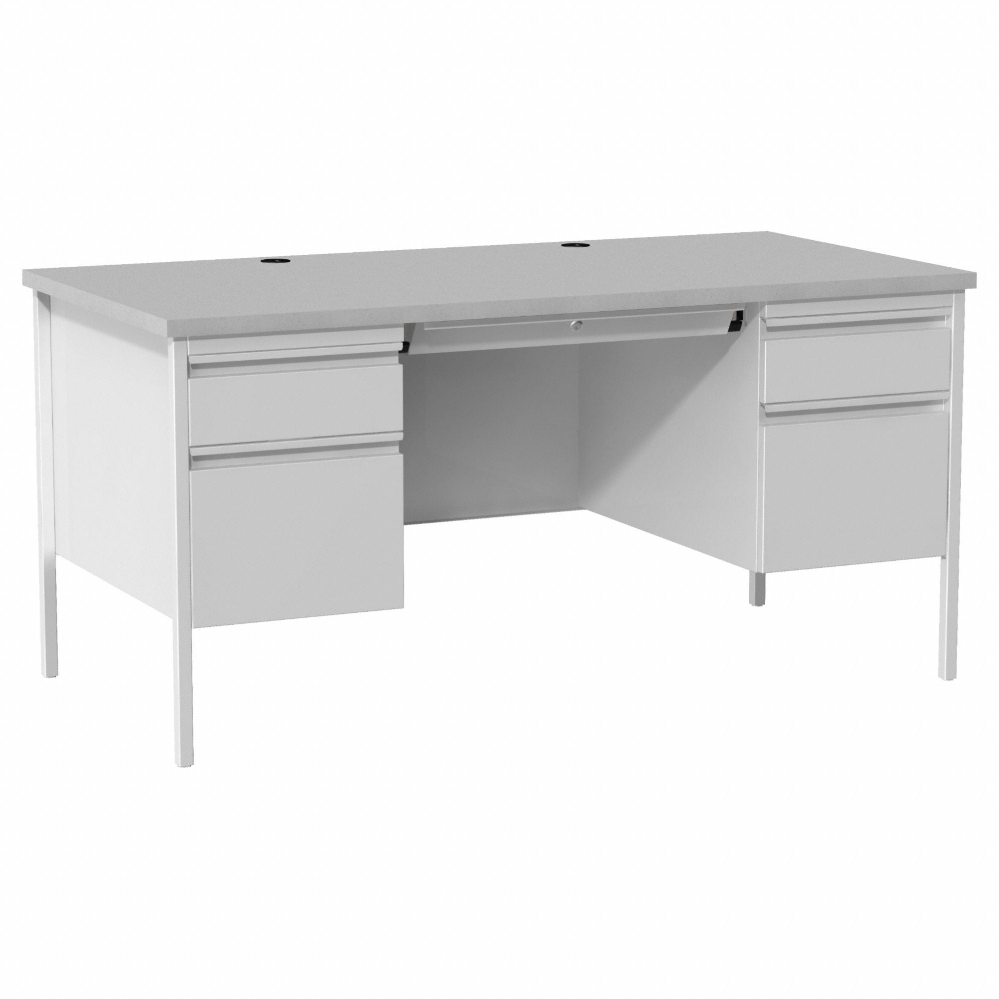 Office Desk 29 1/2 in H Gray/Light Gray
