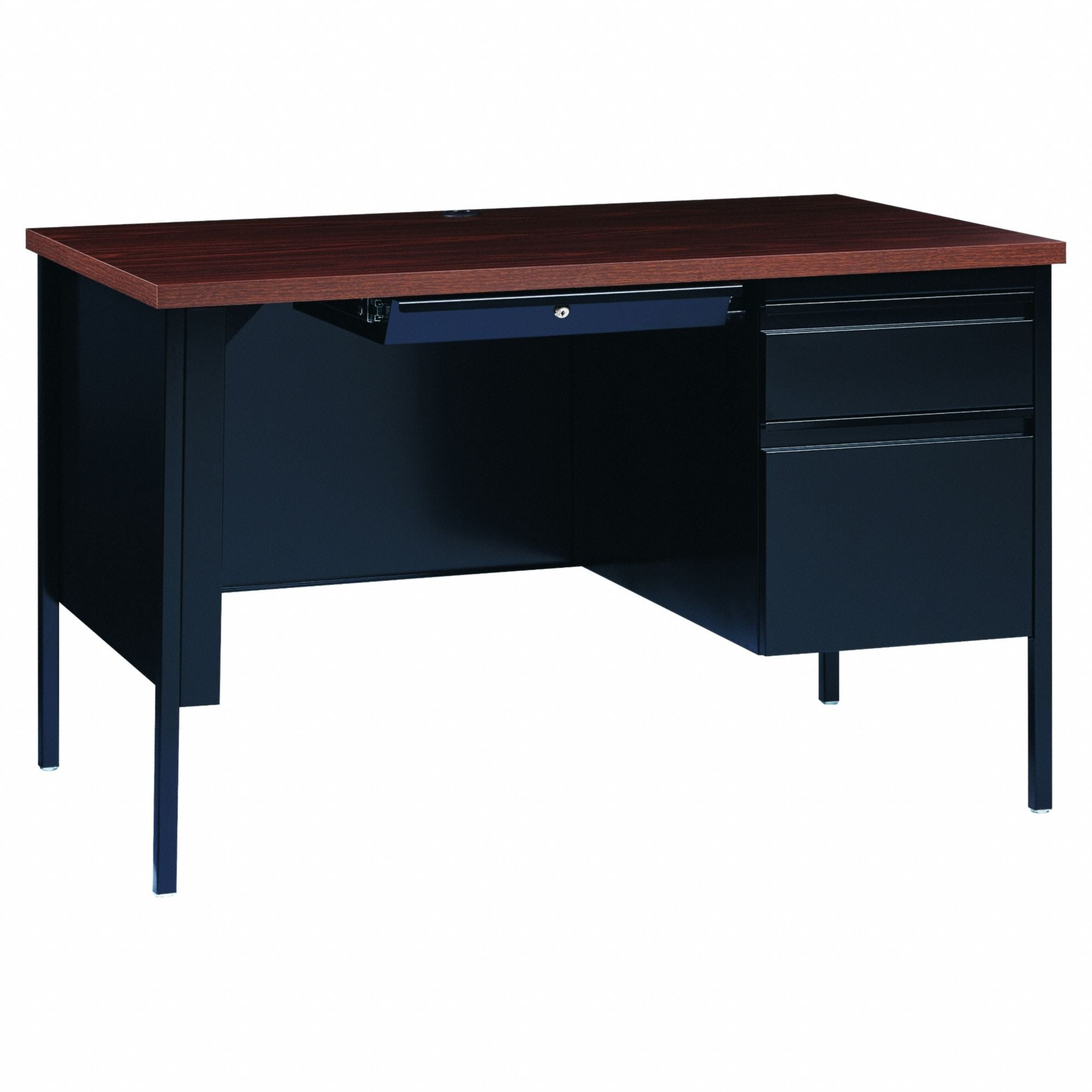 Office Desk 29 1/2 in H Black/Walnut