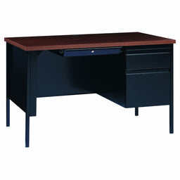 Office Desk 29 1/2 in H Black/Walnut
