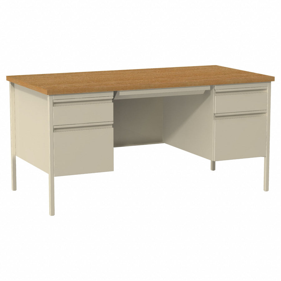 Office Desk 29 1/2 in H Oak/Putty