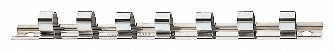 Socket Rail Silver Steel 9 in 1PK