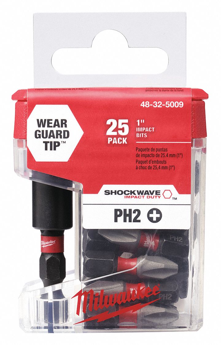 Insert Bit 1/4 Phillips #2 1 PK25