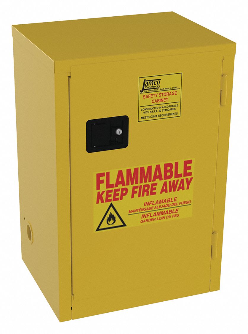 Flammable Safety Cabinet 12 gal Yellow