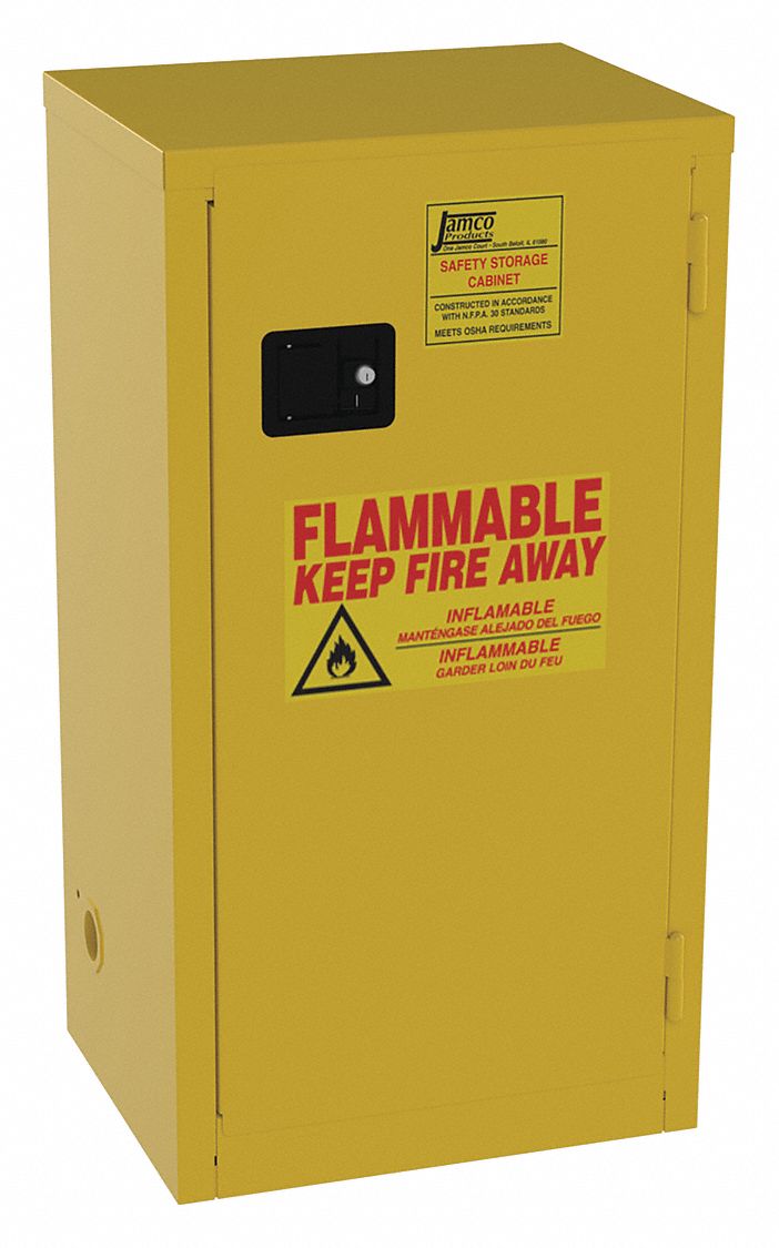 Flammable Safety Cabinet 18 gal Yellow