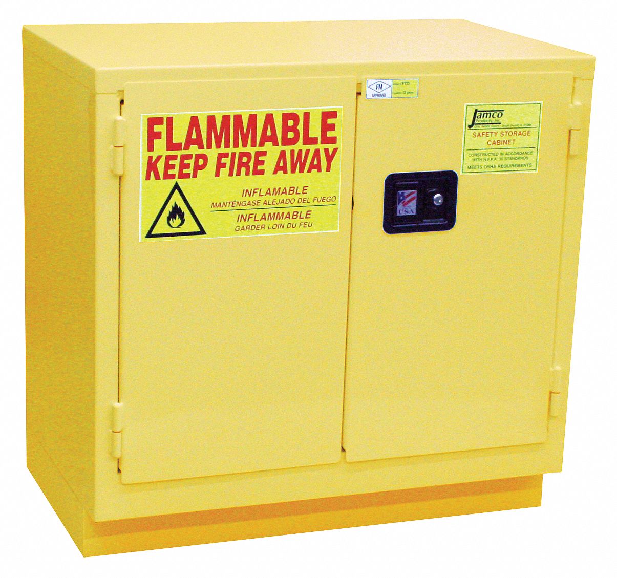 Flammable Safety Cabinet 30 gal Yellow