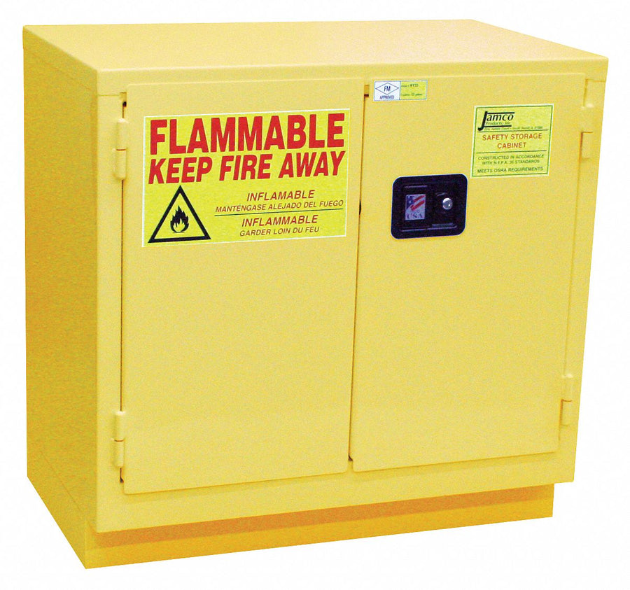 Flammable Safety Cabinet 30 gal Yellow