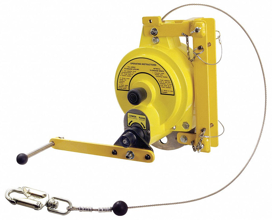 Retrieval Winch 100 ft 310 lb Yellow
