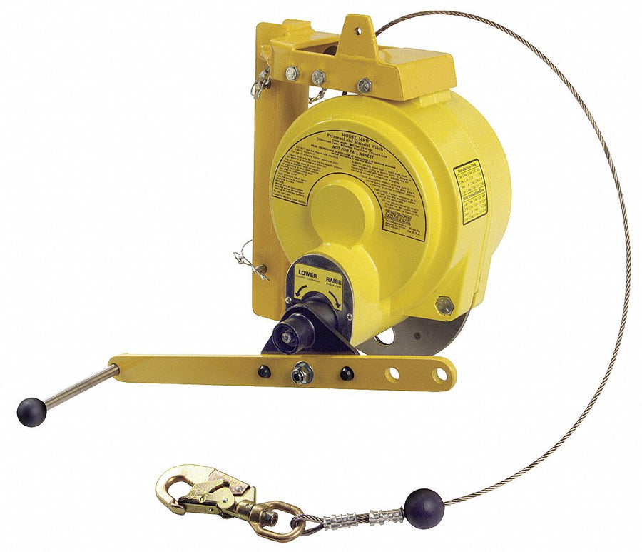 Man Rated Winch 50 ft 310 lb Yellow