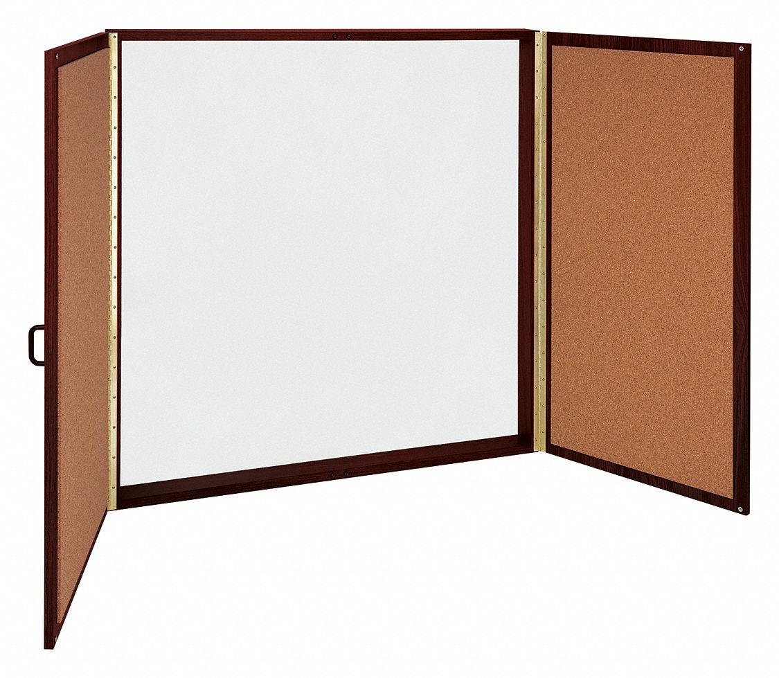Dry Erase Cabinet 48 in H Mahogany