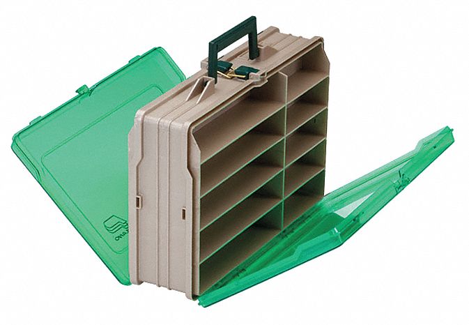 Comprt Bx BrassBail Beige/Green 4 1/4 in