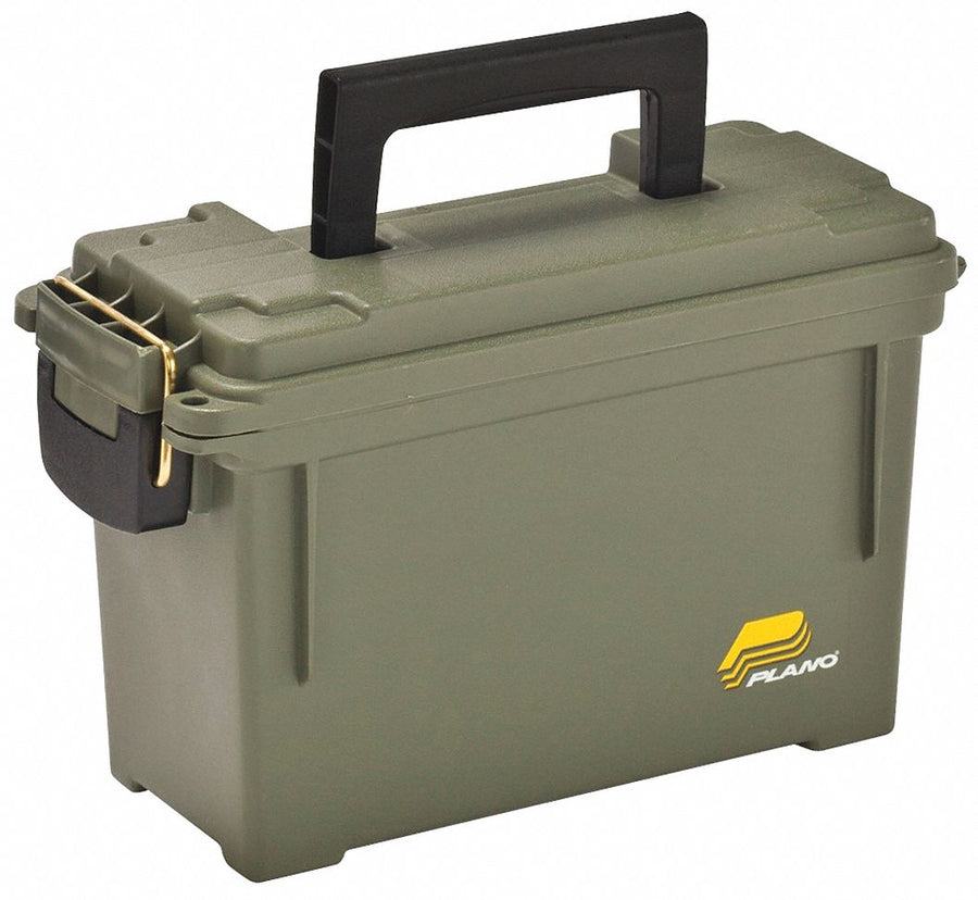 Storage Box Brass Bail Green 7 1/8 in