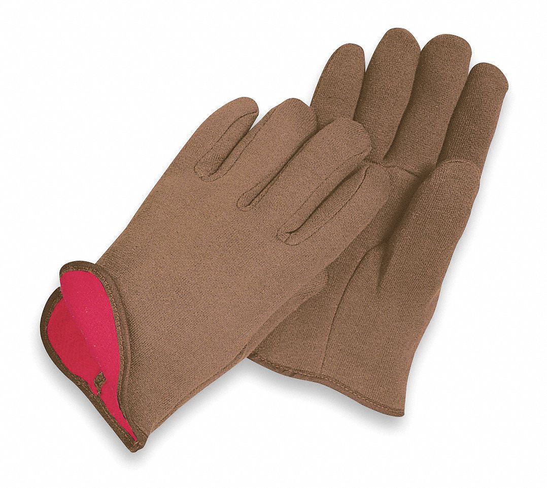 D1432 Jersey Gloves Brown S PR