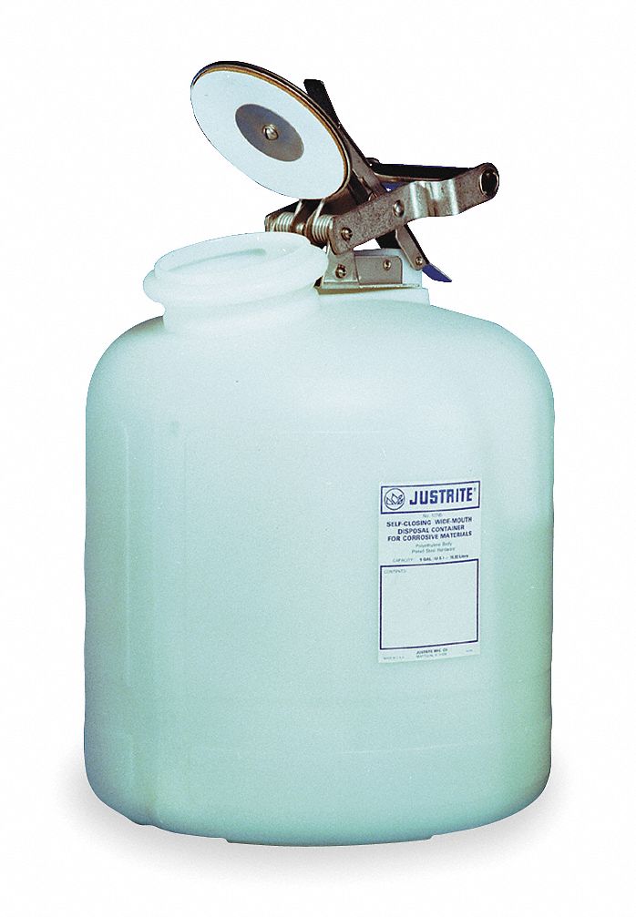 Disposal Can 5 gal White Polyethylene