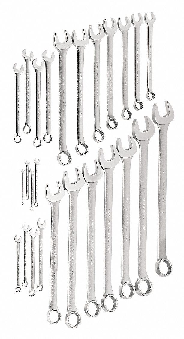 Combo Wrench St Steel Satin Stnrd Ofst