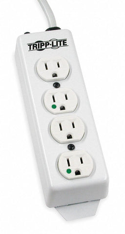 Outlet Strip 4 Outlet 15A 8-21/32 L Wht