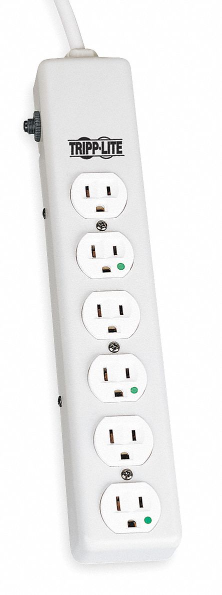 Outlet Strip 6 Outlet 15A 13-3/4 L Wht