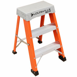 Step Stool 24 In H 300 lb Fiberglass