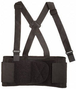 D0585 Back Support with Stay Black Elastic XL