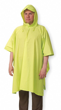 Rain Poncho Reusable Yellow/Green 50 L