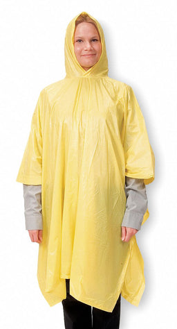 Rain Poncho Disposable Yellow 80 L