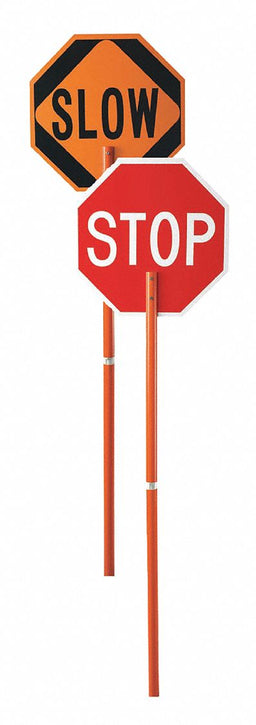 Stop/Slow Pole Mounted Paddle Plastic