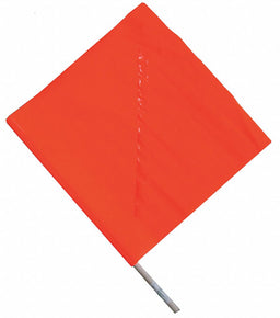 Handheld Warning Flag Orange 18x18In