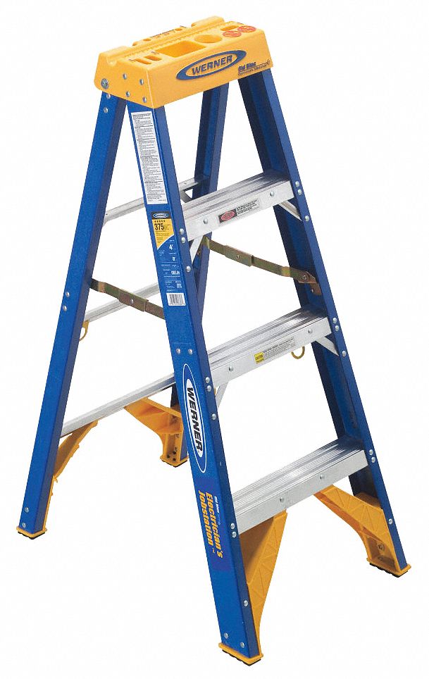 Stepladder Fiberglass 4 ft H 375 lb Cap
