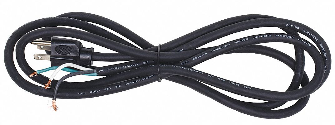Power Cord 5-15P SJO 8 ft Blk 13A 16/3