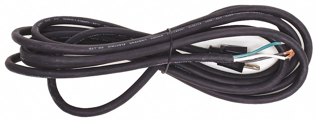Power Cord 5-15P SJO 12 ft Blk 13A 16/3