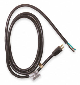 Power Cord 5-15P ST 8 ft Blk 15A 12/3