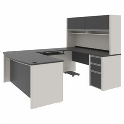 U-Shaped Desk 65.9 in H Sandstone/Slate