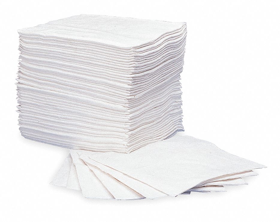 Absorb Pad Oil-Based Liquids White PK100
