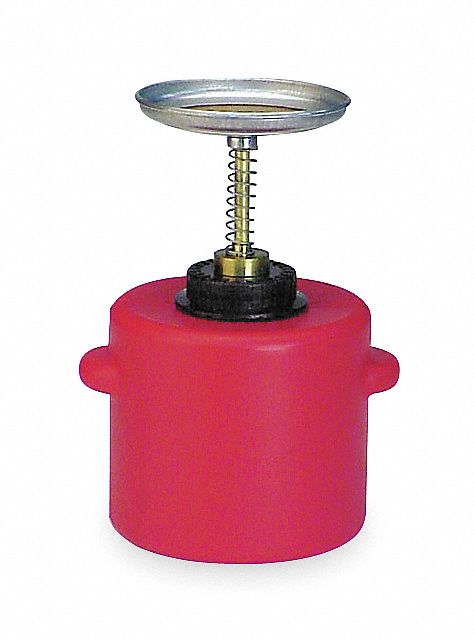 Plunger Can 1 gal Polyethylene Red