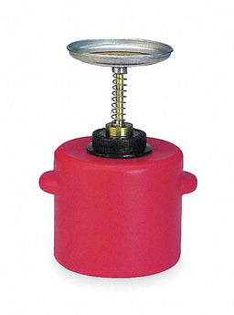 Plunger Can 1/2 gal Polyethylene Red