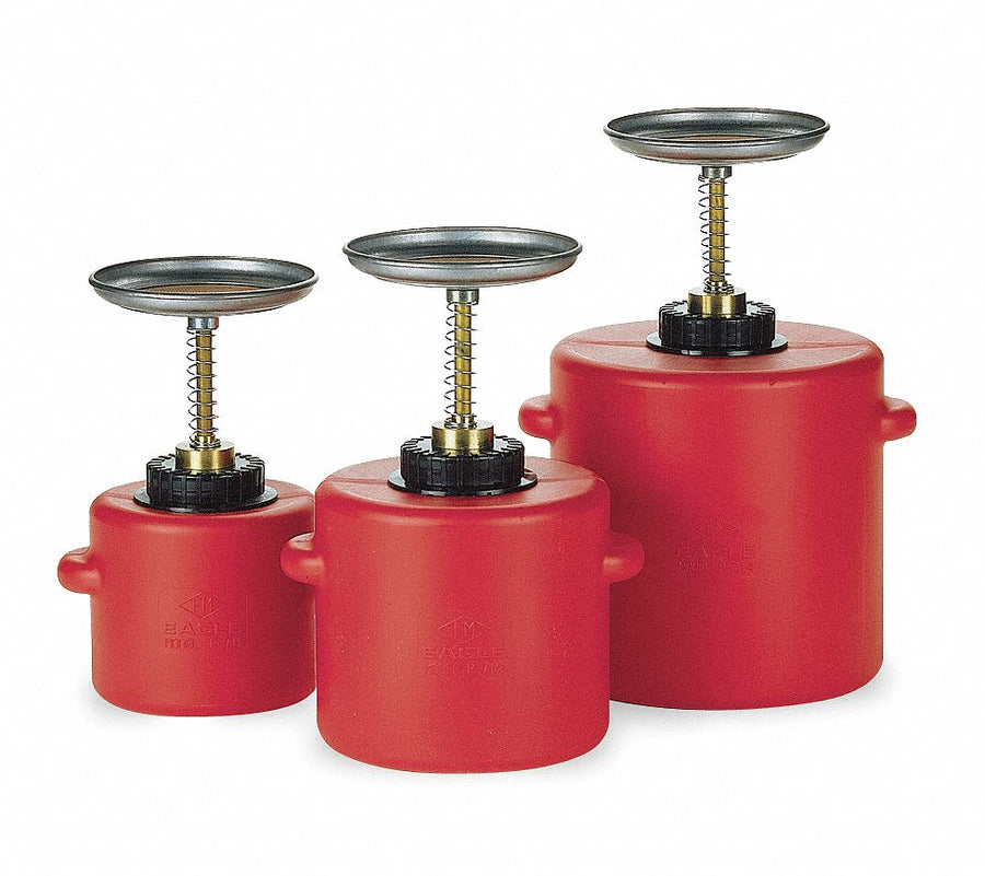 Plunger Can 1 qt. Polyethylene Red