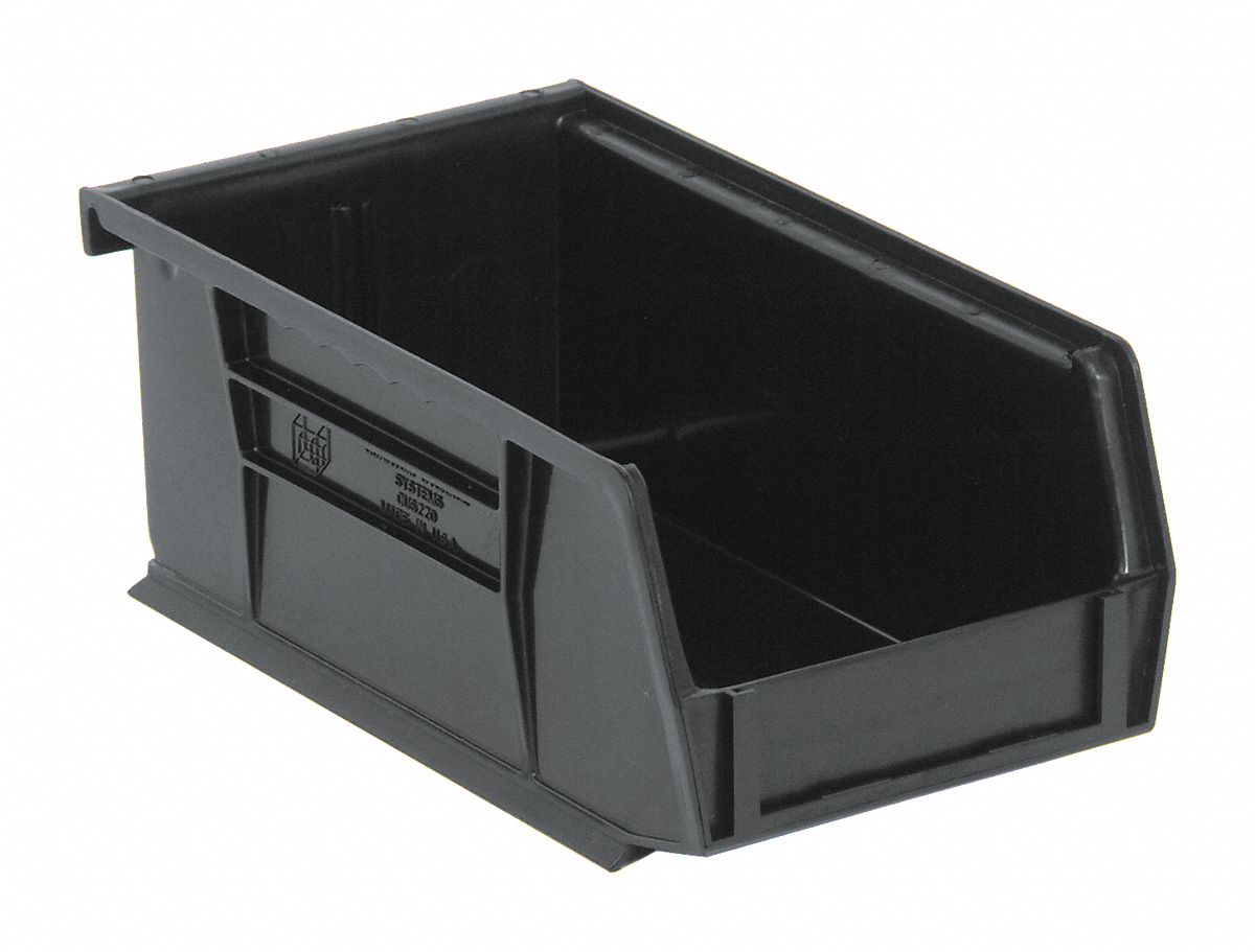Hang and Stack Bin Black PP 3 in